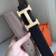 Replica Cintura reversibile Hermes H Grigio / Nero Swift