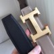 Replica Cintura reversibile Hermes H Grigio / Nero Swift