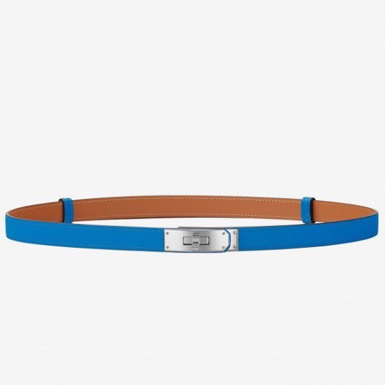 Replica Cintura Hermes Kelly Blu Epsom Donna