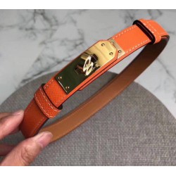 Replica Cintura Hermes Kelly Arancione Epsom Donna