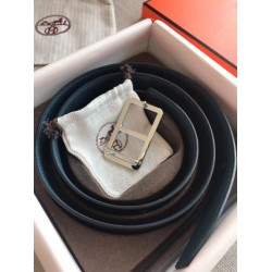 Replica Cintura Hermes Officier Reversibile 38mm Blu Clemence