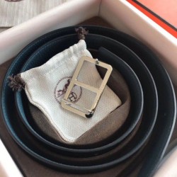 Replica Cintura Hermes Officier Reversibile 38mm Blu Clemence