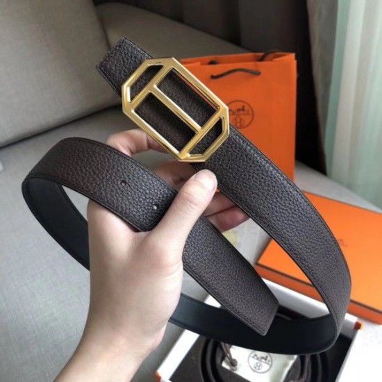 Replica Hermes Pad Cintura reversibile Cafe Clemence