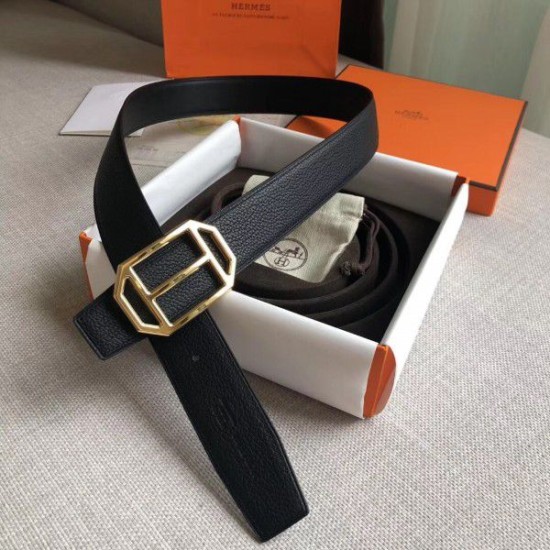 Replica Hermes Pad Cintura reversibile Clemence nera
