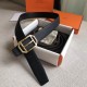 Replica Hermes Pad Cintura reversibile Clemence nera