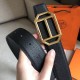 Replica Hermes Pad Cintura reversibile Clemence nera