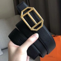 Replica Hermes Pad Cintura reversibile Clemence nera