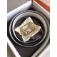 Replica Hermes Pad Cintura reversibile Nera / Bianca Epsom