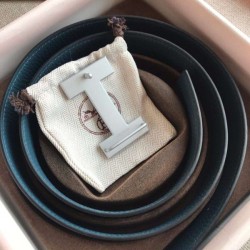 Replica Cintura reversibile Hermes Quizz 32mm Clemence blu