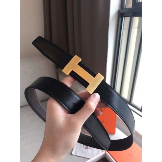 Replica Cintura reversibile Hermes Quizz 32mm Cafe Clemence