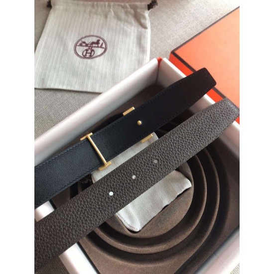 Replica Cintura reversibile Hermes Quizz 32mm Cafe Clemence