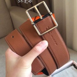 Replica Cintura reversibile Hermes Brown Saddle 38MM