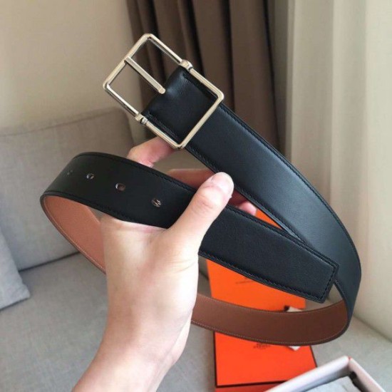 Replica Cintura reversibile Hermes Brown Saddle 38MM