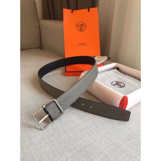 Replica Cintura reversibile Hermes Grey Saddle 38MM