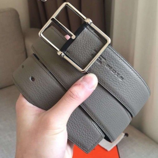Replica Cintura reversibile Hermes Grey Saddle 38MM