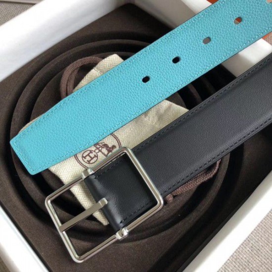 Replica Cintura reversibile Hermes Bleu Obscur da 38 mm