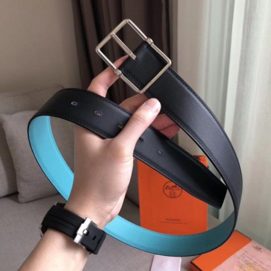 Replica Cintura reversibile Hermes Bleu Obscur da 38 mm