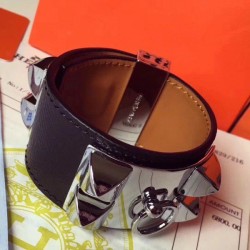 Replica Bracciale Hermes Collier de Chien nero Epsom taglia S
