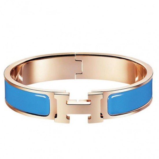 Replica Bracciale Hermes Clic H PM in smalto blu