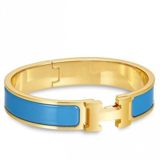 Replica Bracciale Hermes Clic H PM in smalto blu