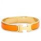 Replica Bracciale Hermes Clic H PM in smalto arancione
