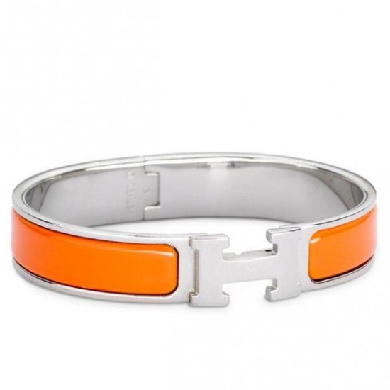 Replica Bracciale Hermes Clic H PM in smalto arancione