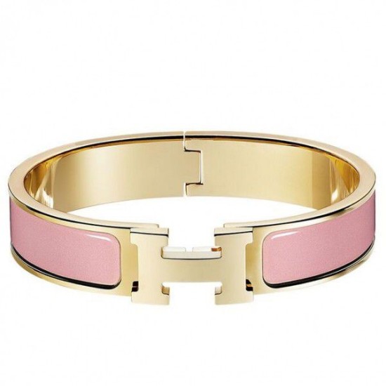 Replica Bracciale Hermes Clic H PM in smalto rosa