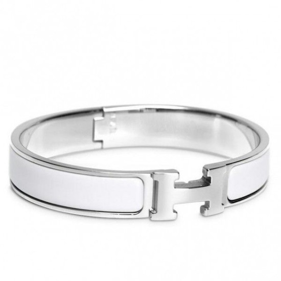 Replica Bracciale Hermes Clic H PM in smalto bianco