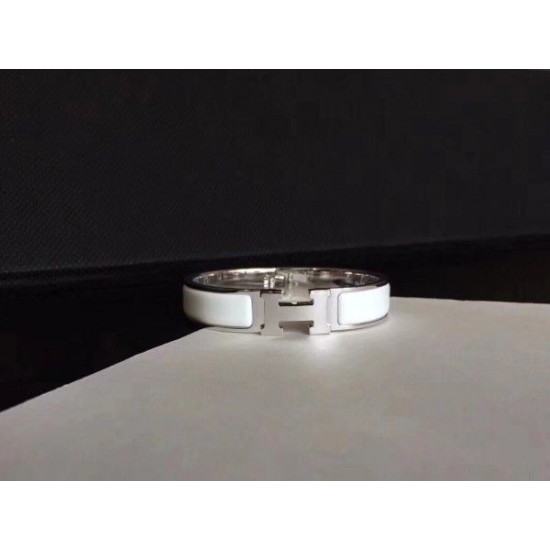 Replica Bracciale Hermes Clic H PM in smalto bianco