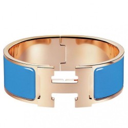 Replica Bracciale Hermes Clic Clac H PM smaltato blu