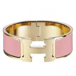 Replica Bracciale Hermes Clic Clac H PM in smalto rosa