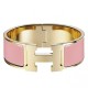 Replica Bracciale Hermes Clic Clac H PM in smalto rosa