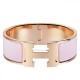 Replica Bracciale Hermes Rose Dragee Enamel Clic Clac H PM