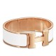 Replica Bracciale Hermes Clic Clac H PM smaltato bianco