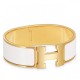 Replica Bracciale Hermes Clic Clac H PM smaltato bianco