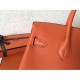 Replica Borse Birkin Hermes Clemence Arancio 25cm
