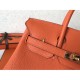Replica Borse Birkin Hermes Clemence Arancio 25cm