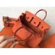 Replica Borse Birkin Hermes Clemence Arancio 25cm