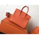 Replica Borse Birkin Hermes Clemence Arancio 25cm