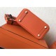 Replica Borse Birkin Hermes Clemence Arancio 25cm
