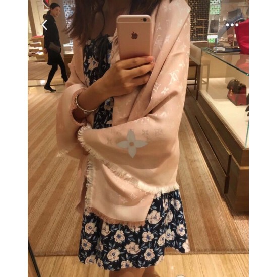 Replica Scialle Monogram Denim 140 Rosa