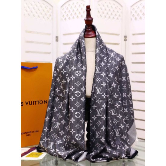 Replica Scialle Monogram Denim 140 M71378 Nero