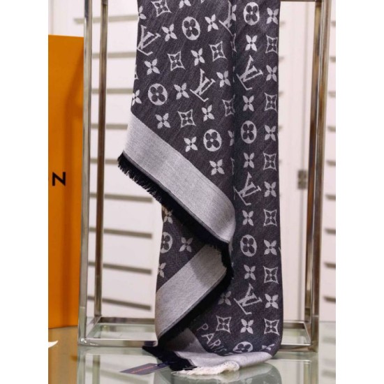 Replica Scialle Monogram Denim 140 M71378 Nero
