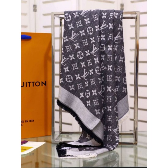 Replica Scialle Monogram Denim 140 M71378 Nero