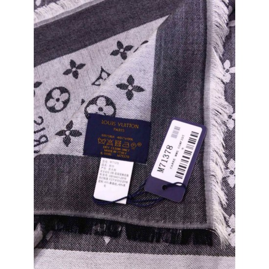 Replica Scialle Monogram Denim 140 M71378 Nero