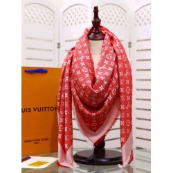 Replica Scialle Monogram Denim 140 Rosso