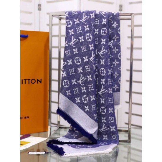 Replica Scialle Monogram Denim 140 M71382 Azzurro