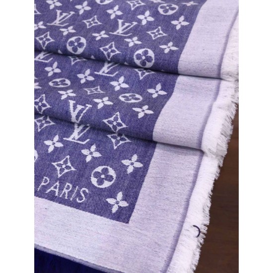 Replica Scialle Monogram Denim 140 M71382 Azzurro
