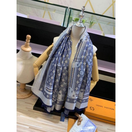 Replica Scialle Monogram Studdy Denim 140 M73698