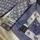 Replica Scialle Monogram Studdy Denim 140 M73698